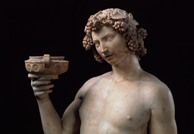 Bacchus (detail) by Michelangelo Buonarroti